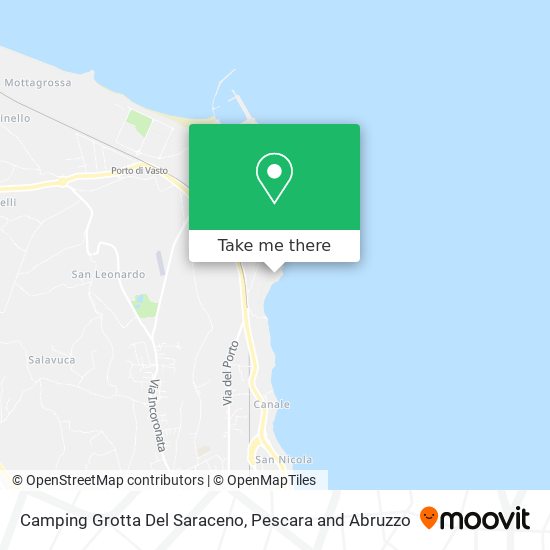 Camping Grotta Del Saraceno map