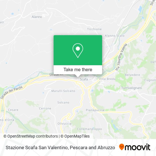 Stazione Scafa San Valentino map
