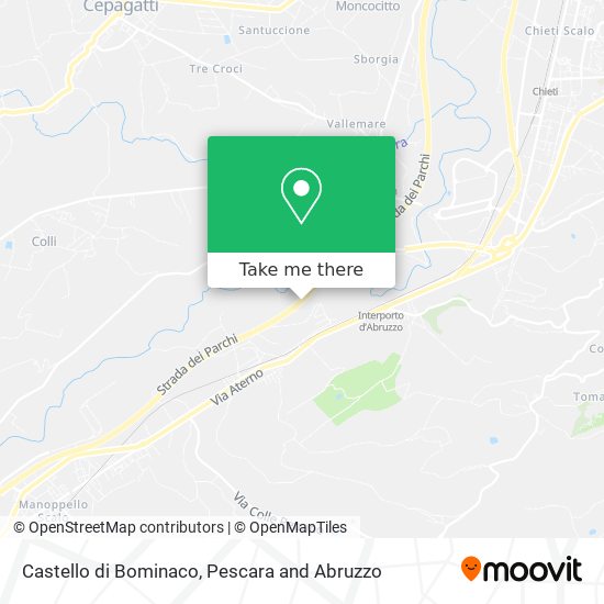 Castello di Bominaco map