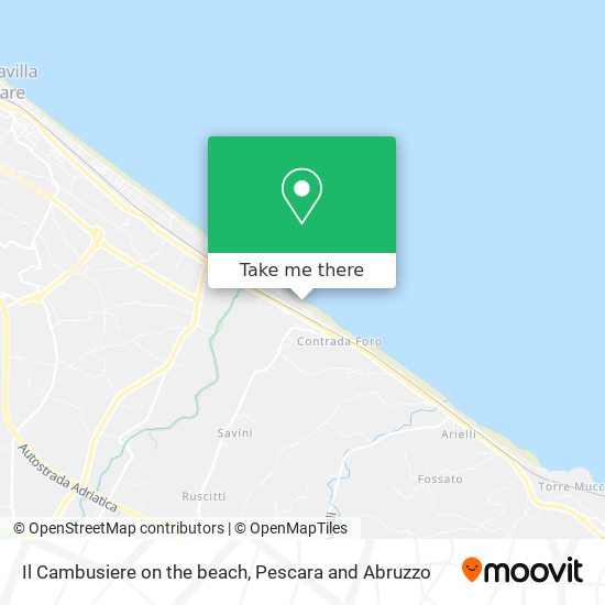 Il Cambusiere on the beach map