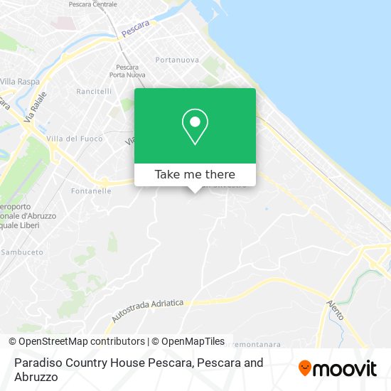 Paradiso Country House Pescara map