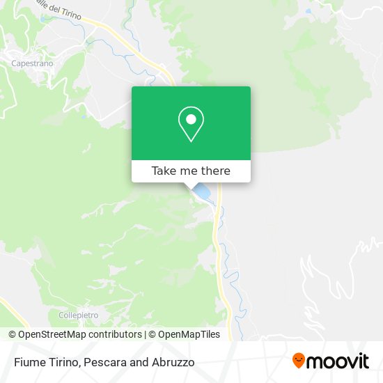 Fiume Tirino map
