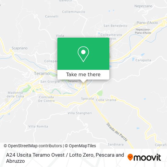 A24 Uscita Teramo Ovest / Lotto Zero map