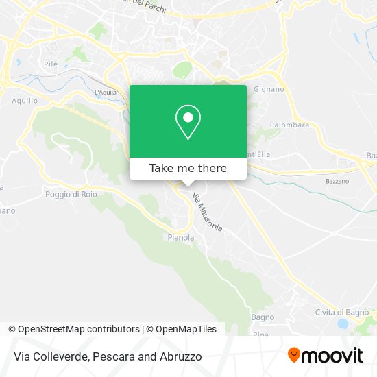 Via Colleverde map