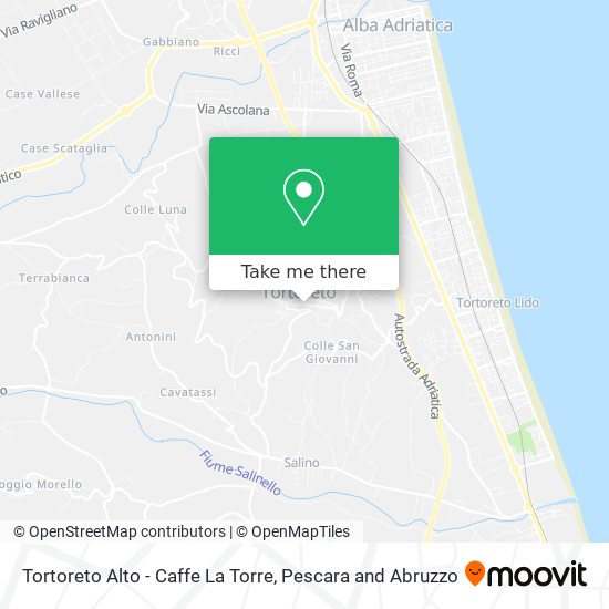 Tortoreto Alto - Caffe La Torre map