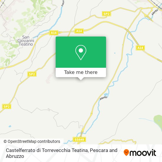 Castelferrato di Torrevecchia Teatina map