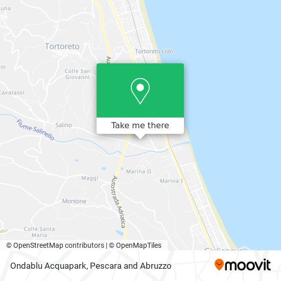 Ondablu Acquapark map