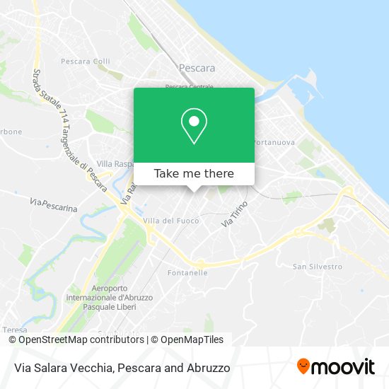 Via Salara Vecchia map