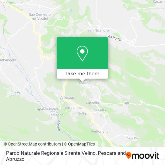 Parco Naturale Regionale Sirente Velino map