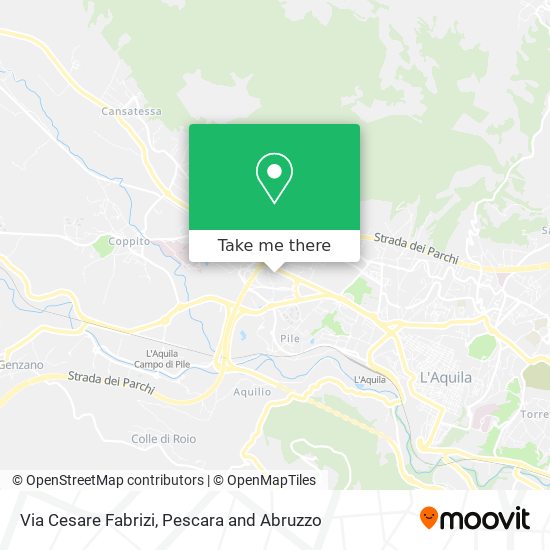 Via Cesare Fabrizi map