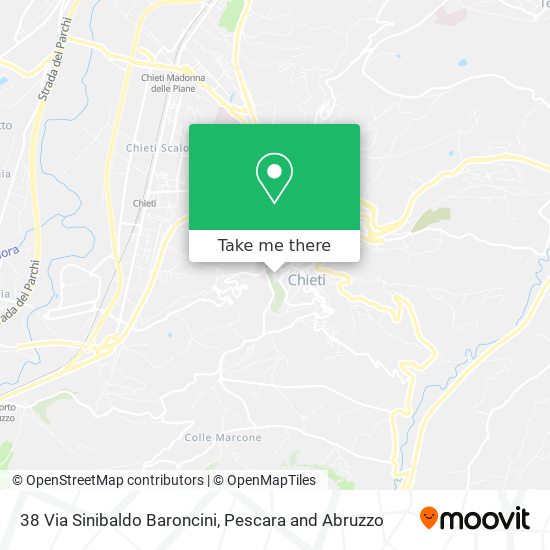 38 Via Sinibaldo Baroncini map