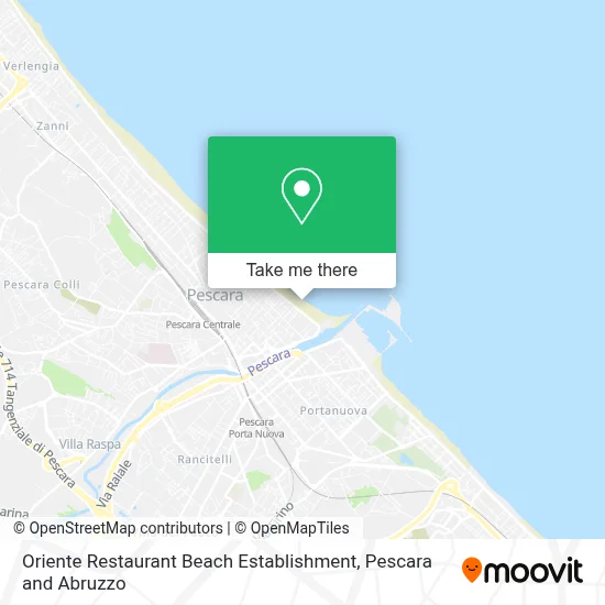 Oriente Restaurant Beach Establishment map