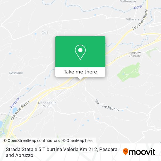 Strada Statale 5 Tiburtina Valeria Km 212 map