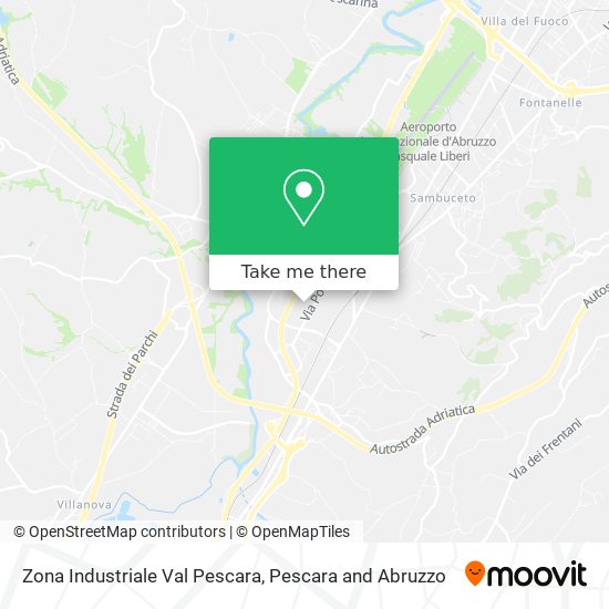 Zona Industriale Val Pescara map