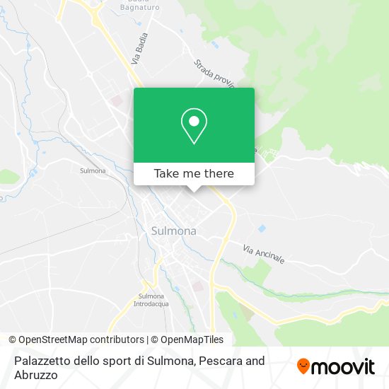 Palazzetto dello sport di Sulmona map