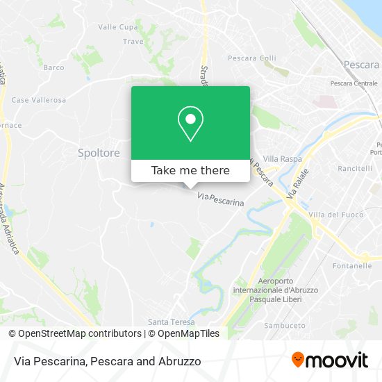 Via Pescarina map
