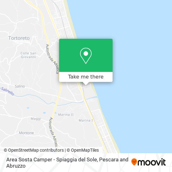 Area Sosta Camper - Spiaggia del Sole map