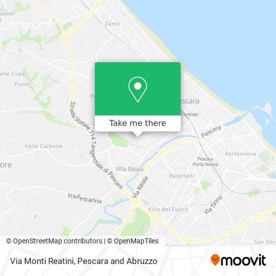 Via Monti Reatini map