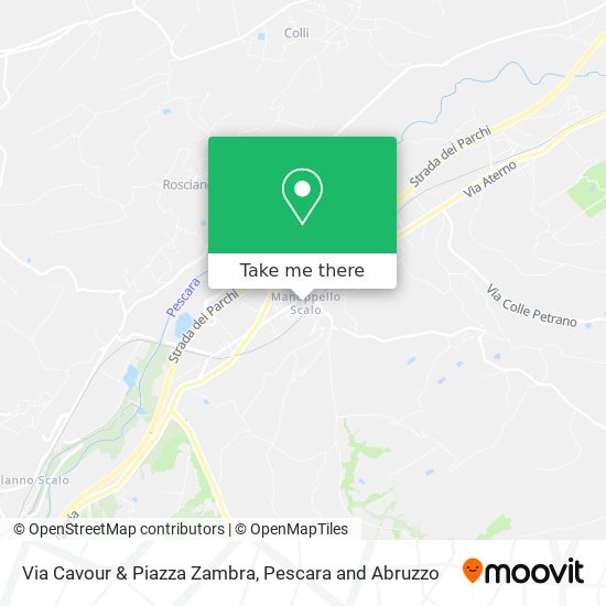 Via Cavour & Piazza Zambra map