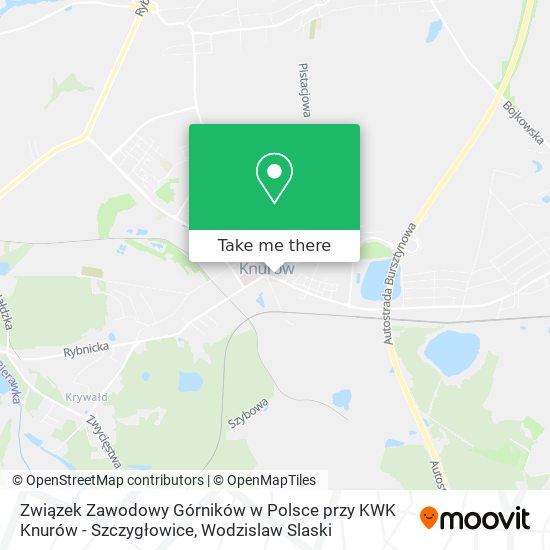 Związek Zawodowy Górników w Polsce przy KWK Knurów - Szczygłowice map