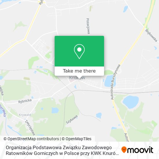 Organizacja Podstawowa Związku Zawodowego Ratowników Gorniczych w Polsce przy KWK Knurów map