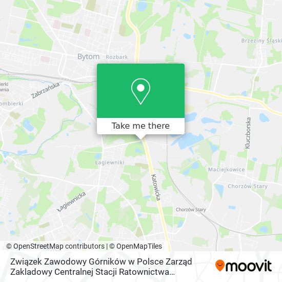 Związek Zawodowy Górników w Polsce Zarząd Zakladowy Centralnej Stacji Ratownictwa Górniczego w Byto map