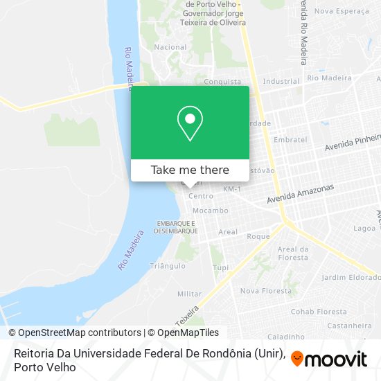 Mapa Reitoria Da Universidade Federal De Rondônia (Unir)