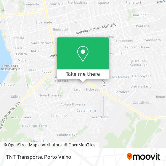 TNT Transporte map