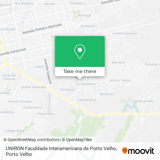 UNIRON Faculdade Interamericana de Porto Velho map