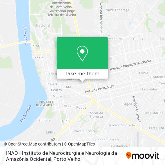 Mapa INAO - Instituto de Neurocirurgia e Neurologia da Amazônia Ocidental