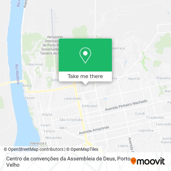 Centro de convenções da Assembleia de Deus map