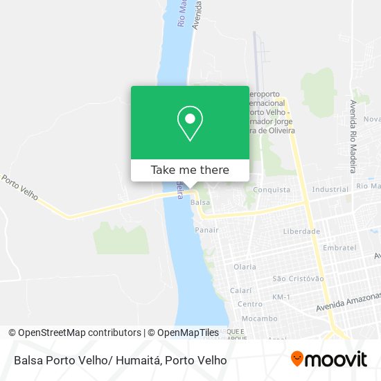 Balsa Porto Velho/ Humaitá map