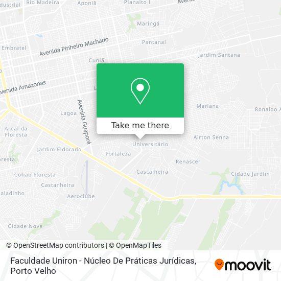 Mapa Faculdade Uniron - Núcleo De Práticas Jurídicas