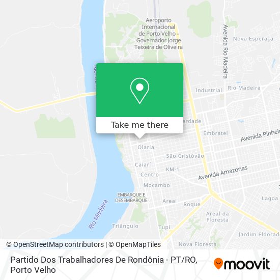 Partido Dos Trabalhadores De Rondônia - PT / RO map