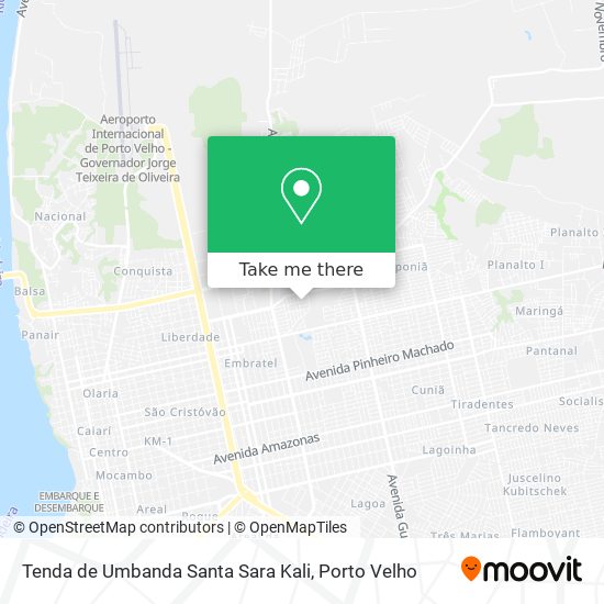 Mapa Tenda de Umbanda  Santa Sara Kali