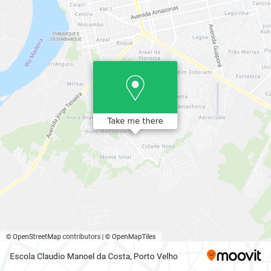 Mapa Escola Claudio Manoel da Costa
