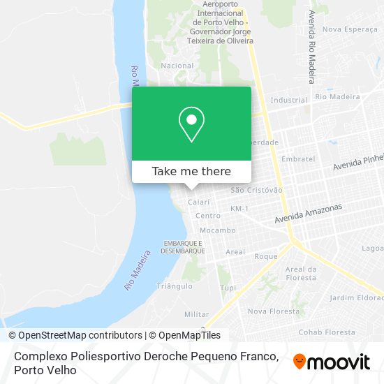 Mapa Complexo Poliesportivo Deroche Pequeno Franco