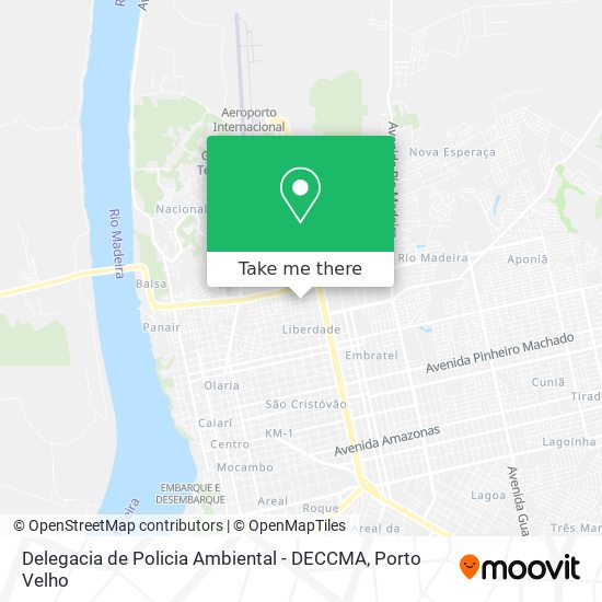 Mapa Delegacia de Policia Ambiental - DECCMA