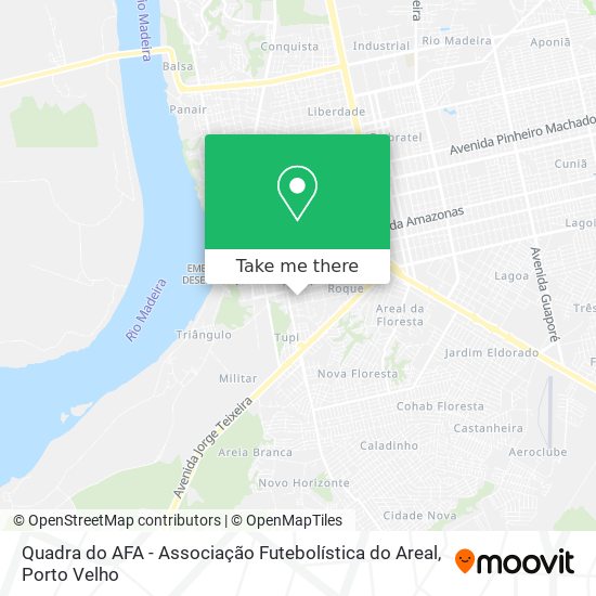 Quadra do AFA - Associação Futebolística do Areal map
