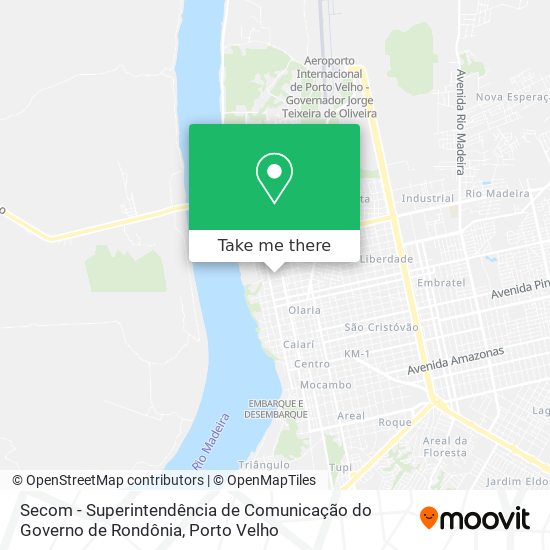 Secom - Superintendência de Comunicação do Governo de Rondônia map