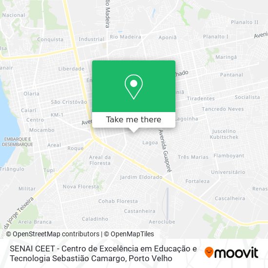 Mapa SENAI CEET - Centro de Excelência em Educação e Tecnologia Sebastião Camargo