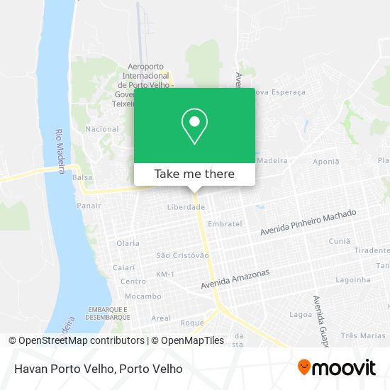 Mapa Havan Porto Velho