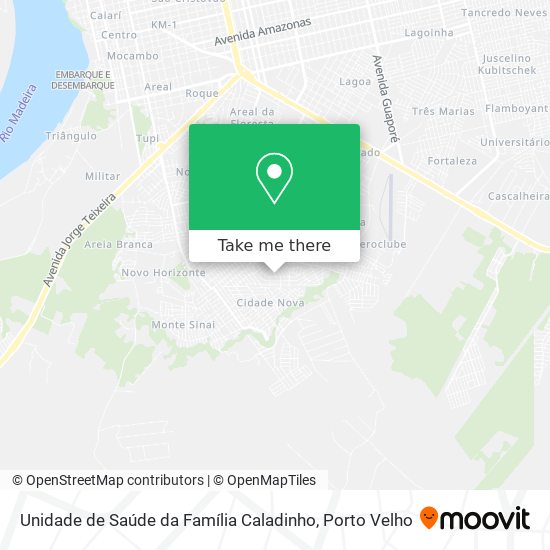 Mapa Unidade de Saúde da Família Caladinho