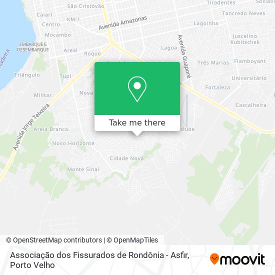 Associação dos Fissurados de Rondônia - Asfir map