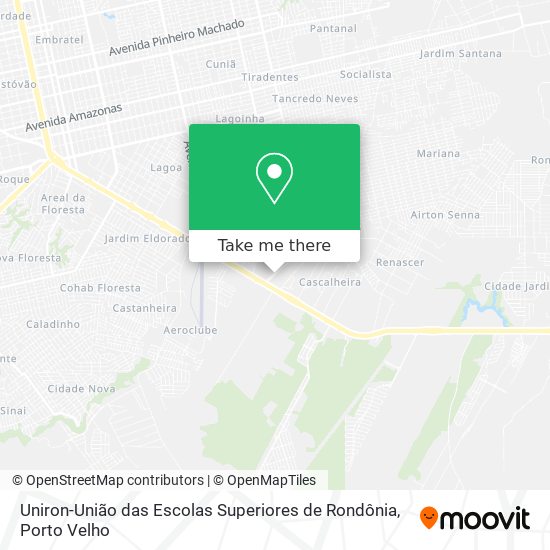 Uniron-União das Escolas Superiores de Rondônia map