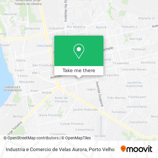 Mapa Industria e Comercio de Velas Aurora