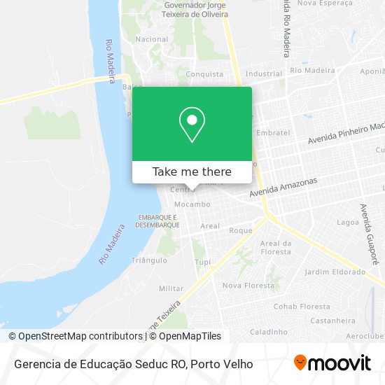 Gerencia de Educação Seduc RO map