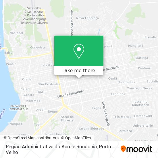 Regiao Administrativa do Acre e Rondonia map