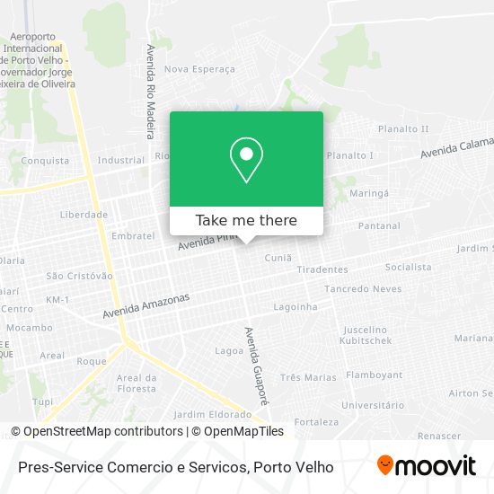 Mapa Pres-Service Comercio e Servicos