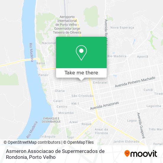 Asmeron Associacao de Supermercados de Rondonia map